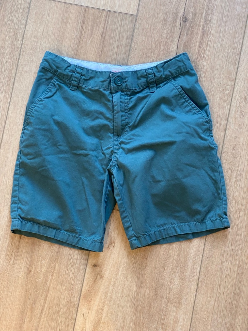 Cat & Jack Dark Teal Flat-Front Cotton Shorts